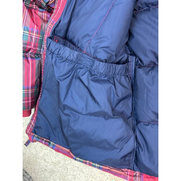 Abercrombie & Fitch Men's Ultra Down Red Plaid Hooded Puffer Jacket Size XL - Picture 16 of 16